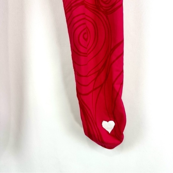 Desigual Women's Sz XS Pink Active Monochromatic Leggings With Outlined Circles - Picture 6 of 13